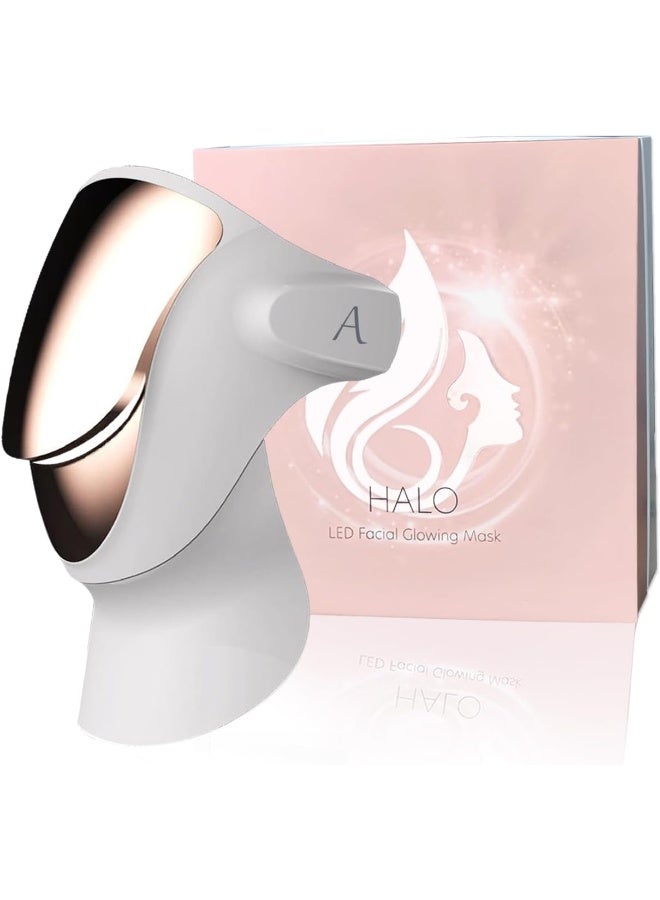 Aphrona Led Face Mask Light Therapy, Halo Led Light Therapy Facial And Neck Skin Care Mask, Blue Light Red Light For Acne Wrinkle Reduce, New Generation Face And Neck Photon Mask - Image 1